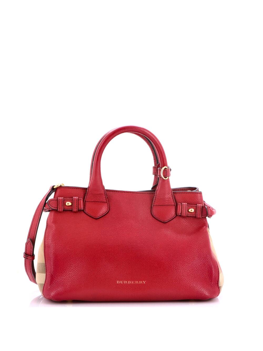 Burberry Banner Tote Leather And House #377366B73B
